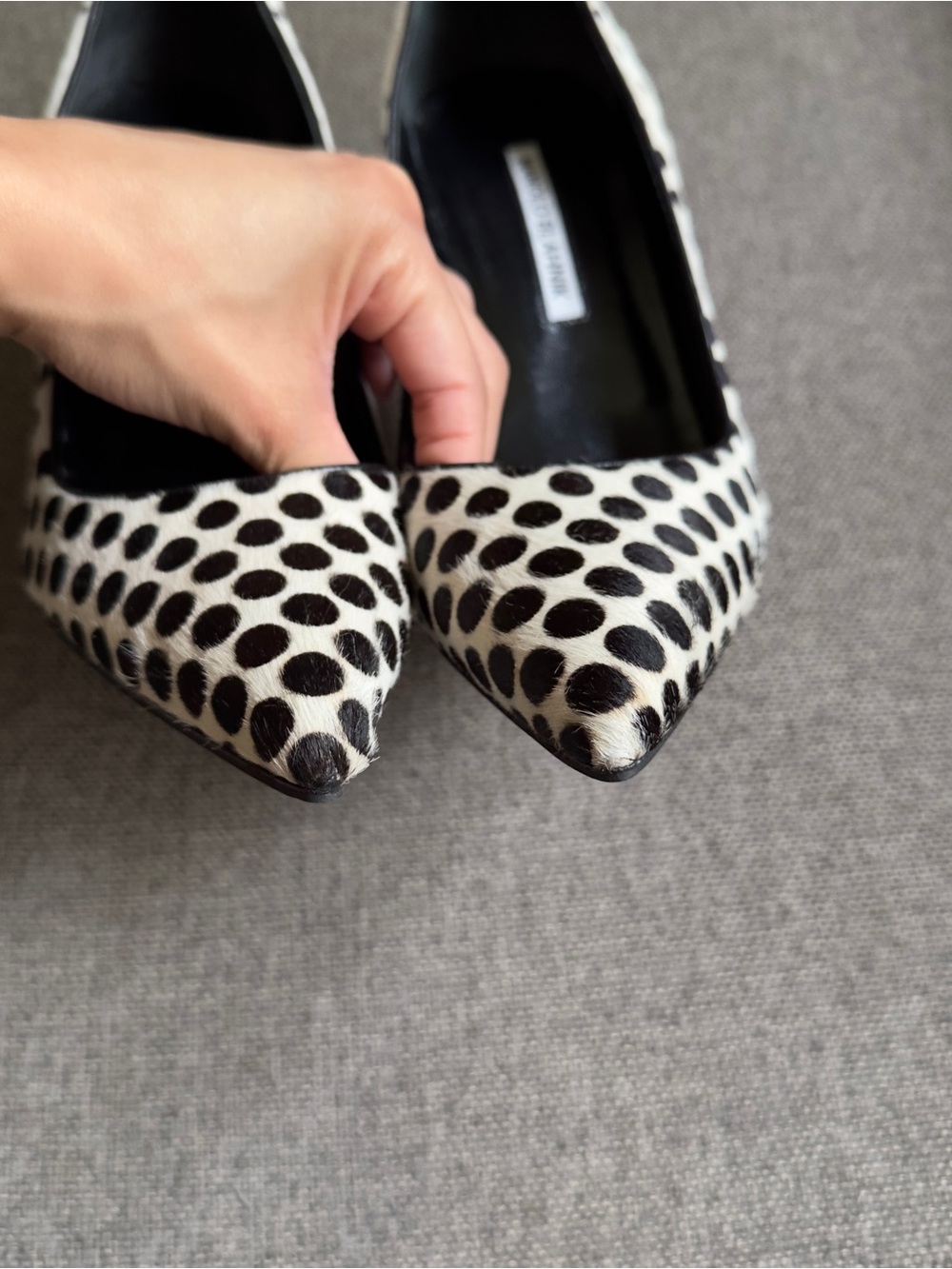 Manolo Blahnik polkadot pony hair heels - Picture 5 of 7